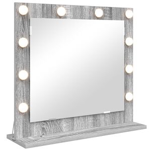vidaXL Miroir de vanit&eacute; Rectangulaire Gris Sonoma 60 x 55 x 18 cm