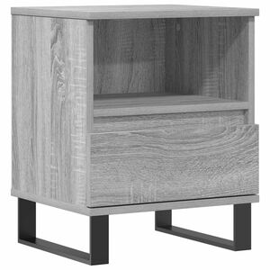 vidaXL Table de chevet sonoma gris 40x35x50 cm bois d&rsquo;ing&eacute;nierie
