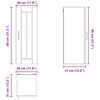 vidaXL Armoire de cuisine Lucca 2 pcs Blanc brillant 30 x 31 x 80 cm
