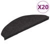 vidaXL Tapis d'escalier auto-adh&eacute;sifs 20 pcs noir 65x22,5x3,5 cm