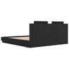 vidaXL Cadre de lit avec t&ecirc;te de lit Ch&ecirc;ne noir 180 x 200 cm