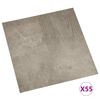 vidaXL Planches de sol 55 pcs Gris 5,11 m&sup2; PVC