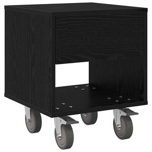 vidaXL Table de chevet Ch&ecirc;ne noir 40,5 x 40 x 48 cm Bois d'ing&eacute;nierie