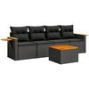 vidaXL Patio Sofa Set 4 place Black