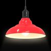 vidaXL Lampe suspendue r&eacute;glable hauteur E27 rouge brillant &Oslash;31cm m&eacute;tal