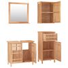 vidaXL Ensemble de meubles de salle de bain 4 pcs Bois massif de noyer