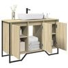 vidaXL Armoire lavabo de salle de bain chêne sonoma 91x35x60 cm