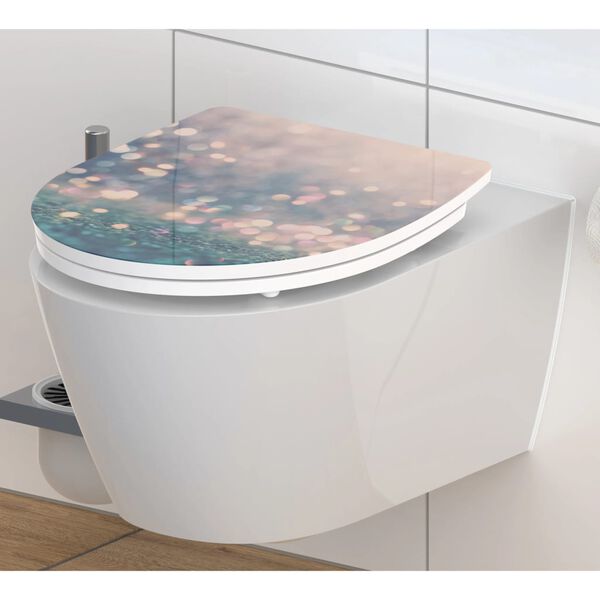 SCH&Uuml;TTE Si&egrave;ge de toilette Duroplast fermeture en douceur MAGIC LIGHT