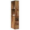 vidaXL Armoire de salle de bain &eacute;troite avec roulettes vieux bois