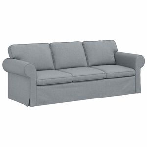 vidaXL Canap&eacute; Gris clair 215 x 82 x 80 cm tissu