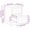 vidaXL Cabinet de chevet 2 pcs Ch&ecirc;ne artisanal 39 x 39 x 47.5 cm