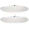 vidaXL Pomme de douche plongeante 2 pcs Acier inoxydable &Oslash; 50 cm