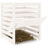vidaXL Composteur Blanc 63,5x63,5x77,5 cm Bois massif de pin