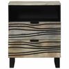 vidaXL Cabinet de chevet avec tiroir Blanc et Noir 50 x 33 x 62 cm