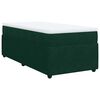 vidaXL Sommier &agrave; lattes de lit et matelas Vert fonc&eacute; 80x200 cm Velours