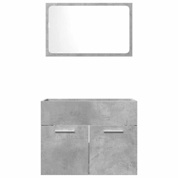 vidaXL Ensemble de meubles de salle de bain 2 pcs gris b&eacute;ton