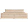 vidaXL Cadre de lit sans matelas bois massif 160x200 cm