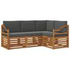 vidaXL Ensemble de canap&eacute;s d'ext&eacute;rieur 4 pc Naturel et Anthracite
