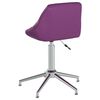 vidaXL Chaises pivotantes &agrave; manger lot de 2 violet similicuir