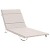 vidaXL Coussin de transat GEMERT 100 % polyester Blanc 200 x 80 x 3 cm