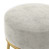vidaXL Tabouret rond Gris clair Velours