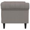 vidaXL Fauteuil Chesterfield taupe tissu