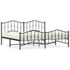 vidaXL Cadre de lit m&eacute;tal sans matelas avec pied de lit noir 193x203cm