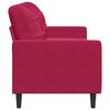 vidaXL Canap&eacute; &agrave; 3 places Rouge bordeaux 180 cm Velours