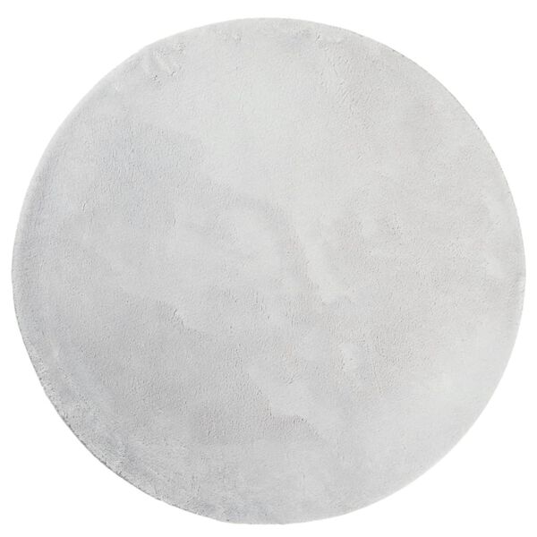 vidaXL Tapis HUARTE &agrave; poils courts doux et lavable gris &Oslash; 80 cm