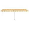 vidaXL Auvent automatique sur pied 600x300 cm Jaune/Blanc