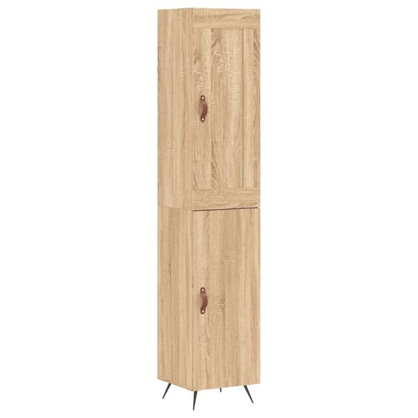 vidaXL Buffet haut Ch&ecirc;ne sonoma 34,5x34x180 cm Bois d'ing&eacute;nierie