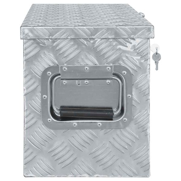 vidaXL Boîte en aluminium 80 x 30 x 35 cm Argenté