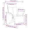 vidaXL Fauteuil inclinable de massage avec repose-pieds crème tissu