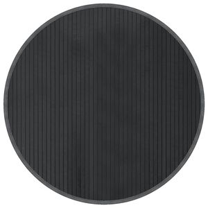 vidaXL Tapis rond gris 80 cm bambou