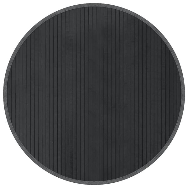vidaXL Tapis rond gris 80 cm bambou