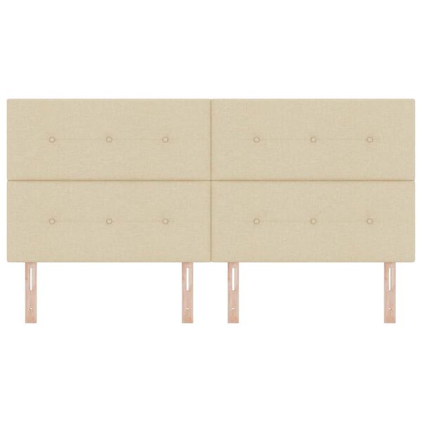 vidaXL T&ecirc;te de lit r&eacute;glable en hauteur Cr&egrave;me 200 cm tissu