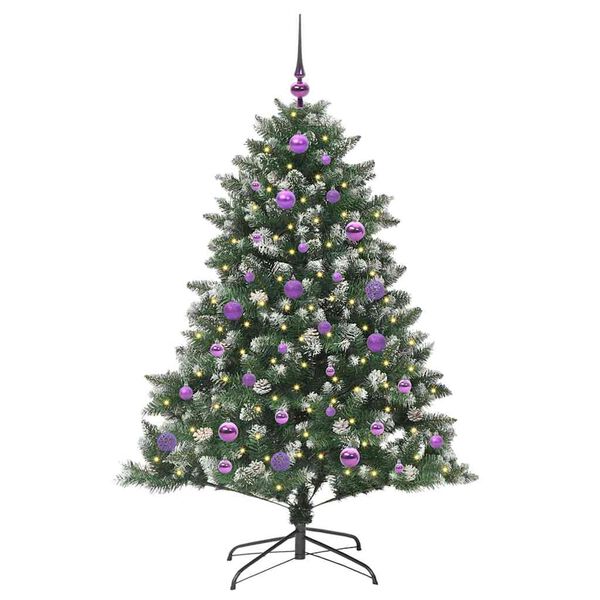 vidaXL Sapin de No&euml;l artificiel Vert 150 cm PVC, plastique et acier