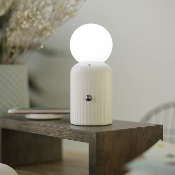 Livoo Lampe d'ambiance et chargeur sans fil 2 en 1 10 W Blanc