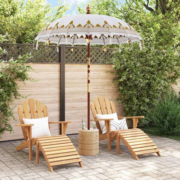 vidaXL Parasol balinais Crème 185 x 185 x 260 cm