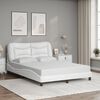 vidaXL Cadre de lit sans matelas Hvar blanc 120x200 cm similicuir