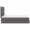 VidaXL Cadre de lit ottoman avec matelas gris 140x190 cm similicuir