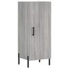 vidaXL Buffet haut Sonoma gris 34,5x34x180 cm Bois d'ing&eacute;nierie
