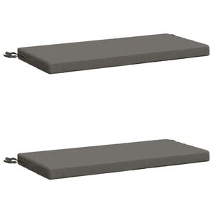 vidaXL Coussins de banc 2 pi&egrave;ces SOEST 2 pc 100 % polyester Gris