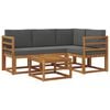 vidaXL Ensemble de canap&eacute;s d'ext&eacute;rieur 5 pc Naturel et Anthracite