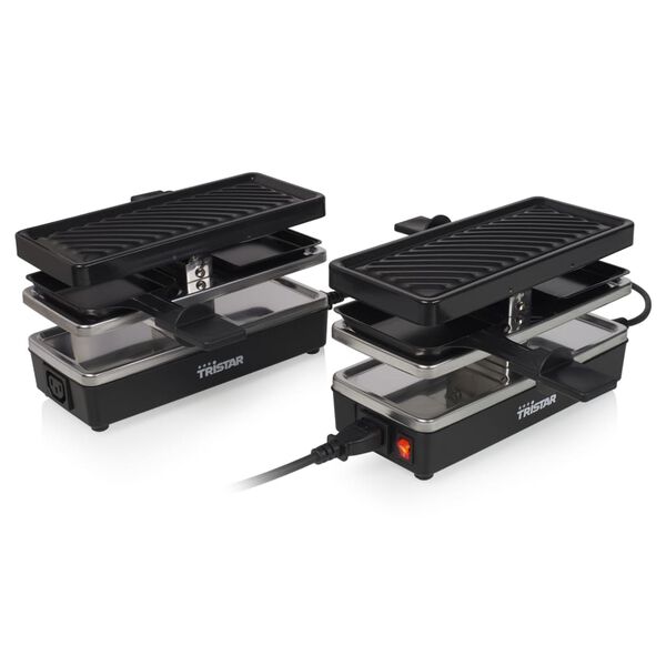Tristar Gril à raclette 4 personnes RA-2742 800 W 23,8x10,4 cm Noir