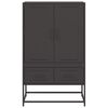 vidaXL Buffet haut noir 68x39x111,5 cm acier