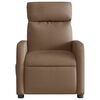vidaXL Fauteuil inclinable de massage électrique marron tissu