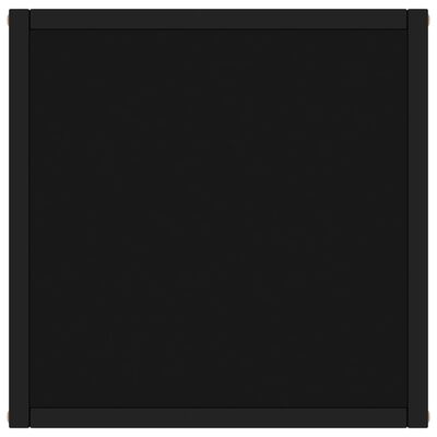 vidaXL Table basse Noir avec verre noir 40x40x50 cm