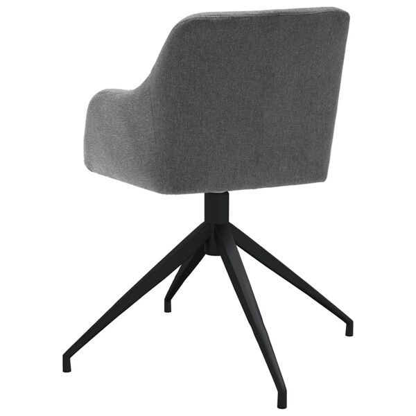 vidaXL Chaises pivotantes &agrave; manger lot de 4 Gris clair Tissu