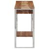 vidaXL Table console argent&eacute; acier inoxydable et bois massif d'acacia